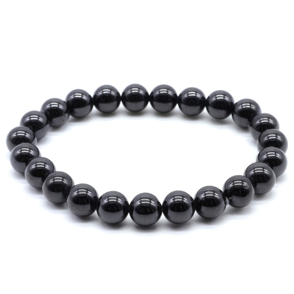 SPINELLE NOIRE BRACELET BOULE 8MM