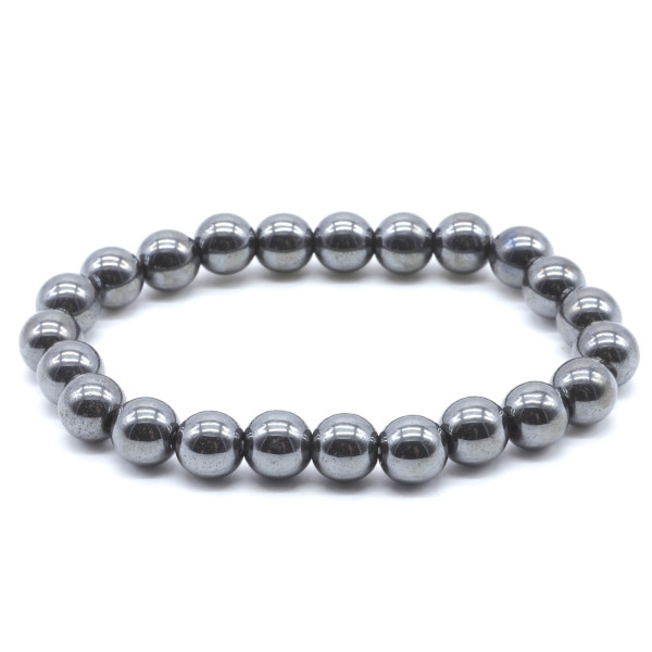 HEMATITE BRACELET BOULE 8MM