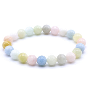 morganite AA Bracelet boule 08mm