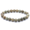 Jaspe Feuille d'Argent perles 8mm Bracelet