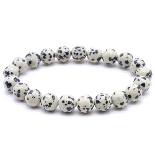 Jaspe Dalmatien perles 8mm Bracelet