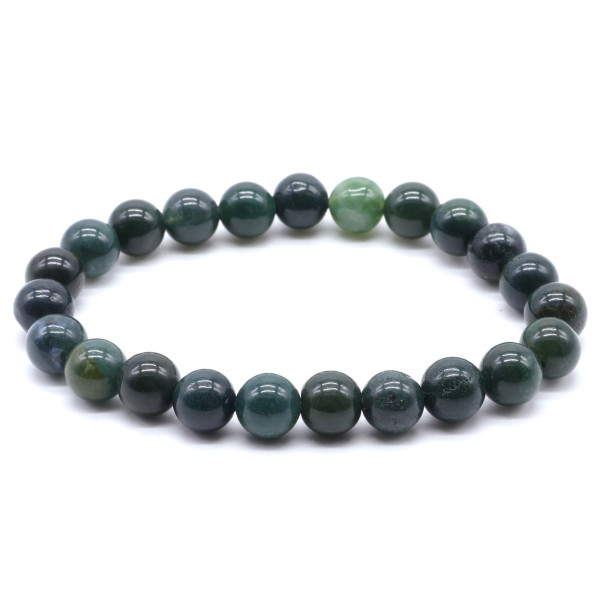 Agate Mousse perles 8mm Bracelet