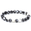 Jaspe Zebre Bresil perles 8mm Bracelet