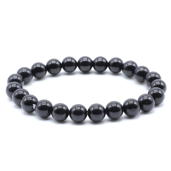 Tourmaline noire A Bresil perles 8-9mm Bracelet
