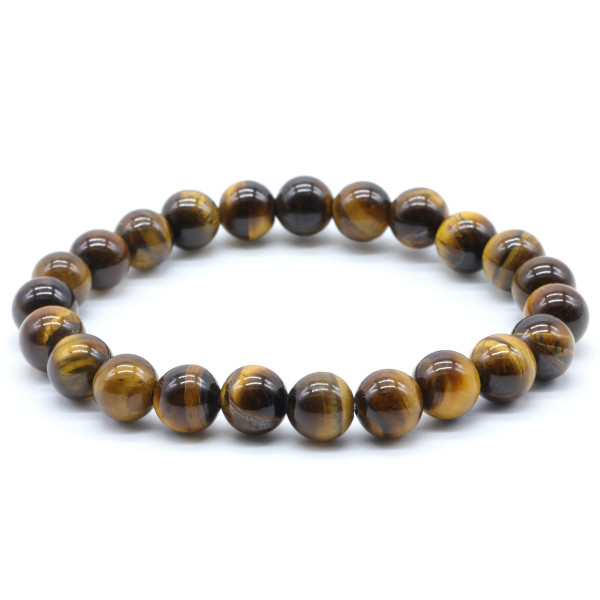 OEIL DE TIGRE A BRACELET BOULE 8MM