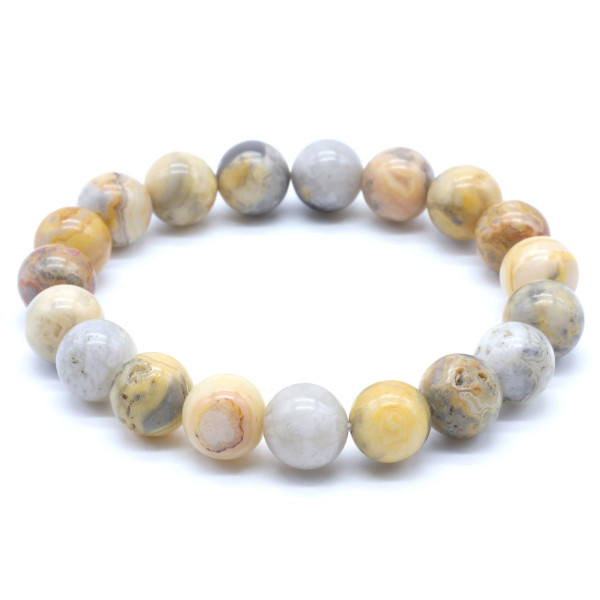 AGATE CRAZY BRACELET BOULE 10MM
