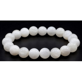 PIERRE DE LUNE BRACELET BOULE 10MM