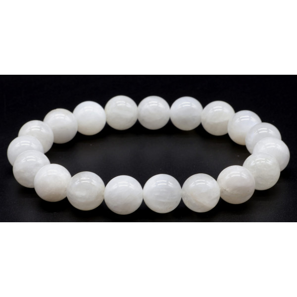 PIERRE DE LUNE BRACELET BOULE 10MM