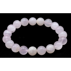 CALCITE ROSE BRACELET BOULE 10MM