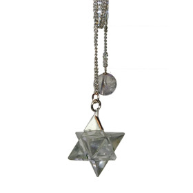 Pendule Merkaba en Cristal de Roche
