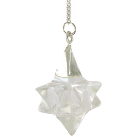 Pendule Merkaba en Cristal de Roche