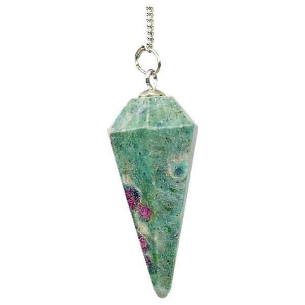 Pendule Facetté Rubis sur Zoisite