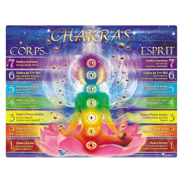 Planche des 7 Chakras