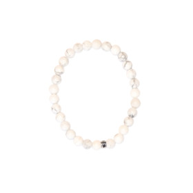 Bracelet Magnésite Perles rondes 6 mm