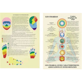 Planche des Chakras et leurs caractéristiques - A4