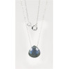 Collier Briolette facettée Labradorite 13 mm - Argent 925