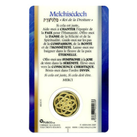 Médaille sur carte Archange Melchisédech