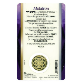 Médaille sur carte Archange Métatron