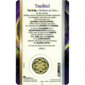 Médaille sur carte Archange Tsadkiel