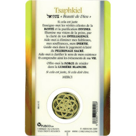 Médaille sur carte Archange Tsaphkiel