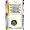 Médaille sur carte Jésus