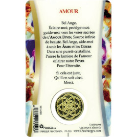 Médaille sur carte Amour