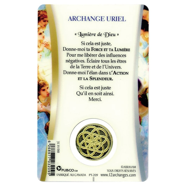 Médaille sur carte Lumière de Dieu