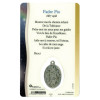 Médaille sur carte Padre Pio