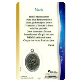 Médaille sur carte Sainte-Marie