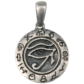 Pendentif Argenté Rond - Oeil d' Horus
