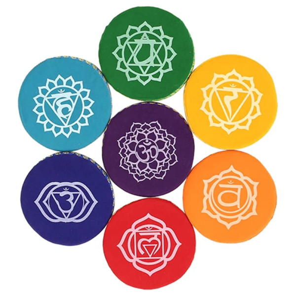 Coussins pour bols chantants SET 7 chakra grand -- 14.5 cm