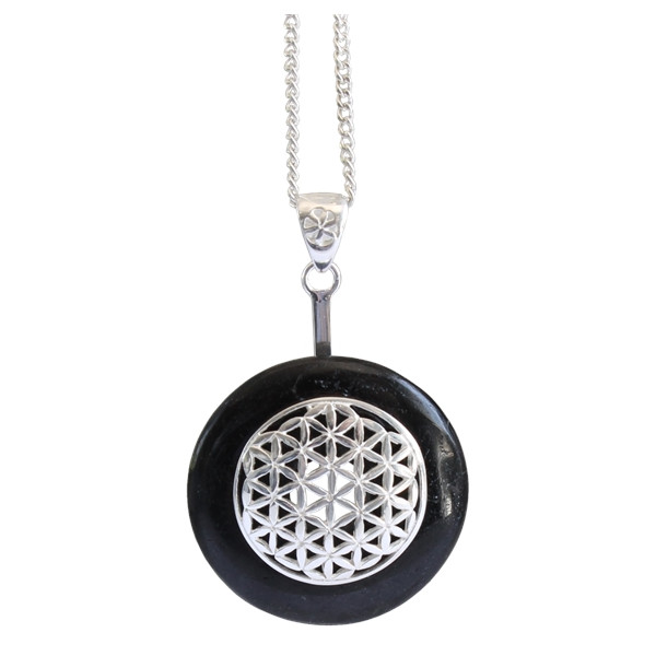 Porte-Donut métal argenté - Fleur de vie