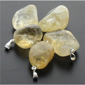 Pendentif pierre roulée - Citrine (améthyste chauffée)