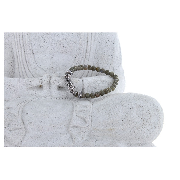 Bracelet Labradorite Perles rondes 6 mm et Perle Bouddha