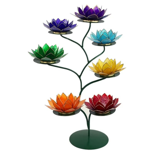 Chakras Lotus Présentoir vert -- 49x32 cm