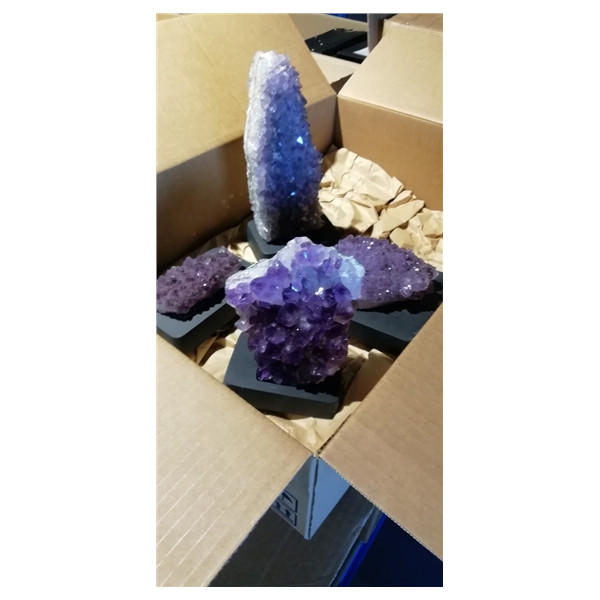 Druse Améthyste sur Socle Bois - Lot de 5 kg