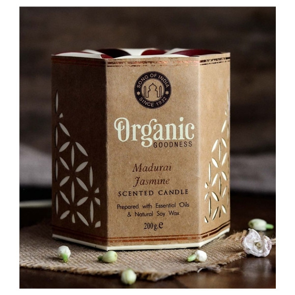 Bougie parfumée Organic en Cire végétale Jasmin 200 grs