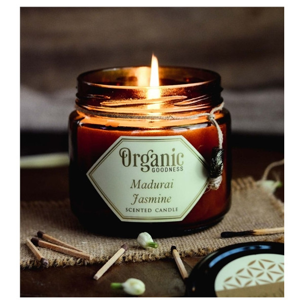 Bougie parfumée Organic en Cire végétale Jasmin 200 grs