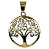Pendentif Arbre de la Vie Laiton doré -- 3 cm