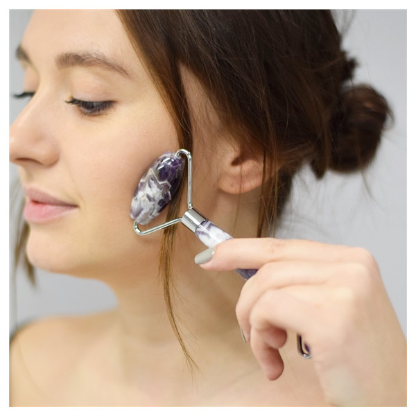 Rouleau de Massage en Améthyste