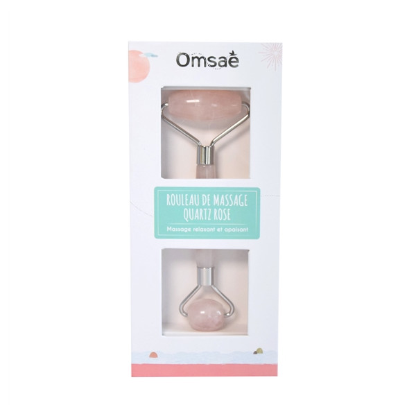 Rouleau de Massage en Quartz rose