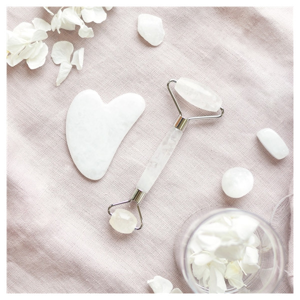 Coffret de Massage pour le Visage en Cristal de roche