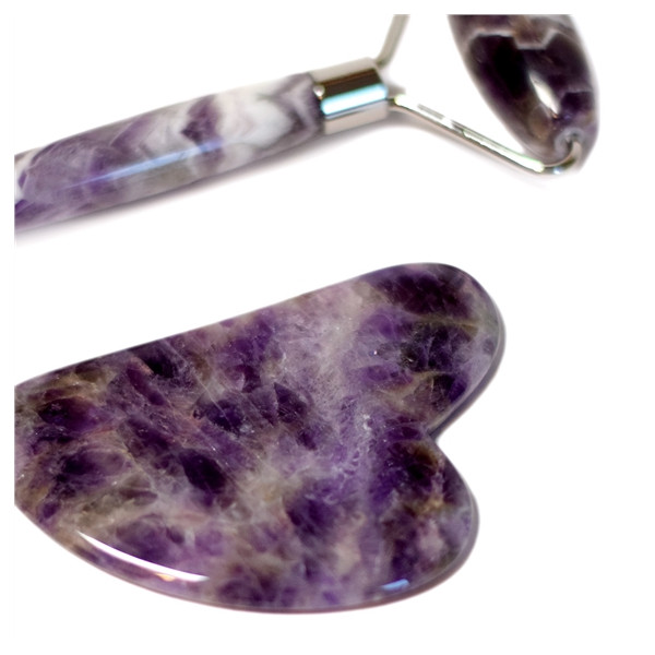 Coffret de Massage pour le Visage en Améthyste