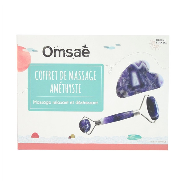 Coffret de Massage pour le Visage en Améthyste