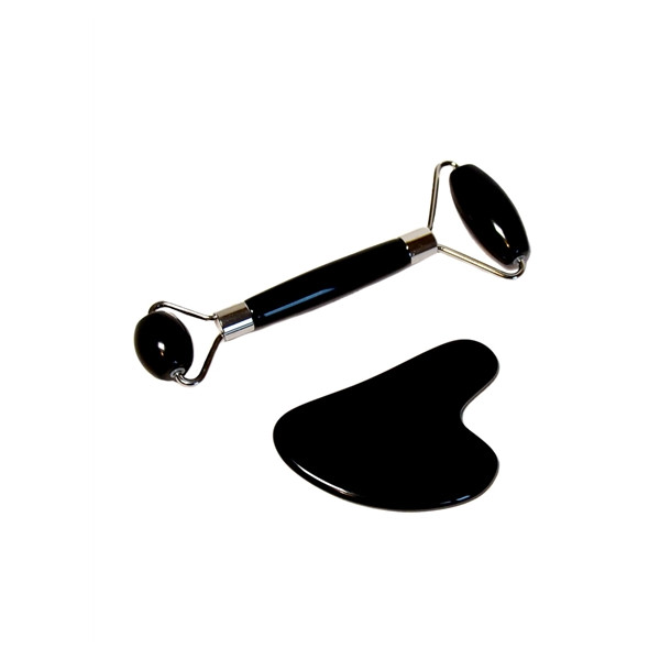 Coffret de Massage pour le Visage en Obsidienne noire