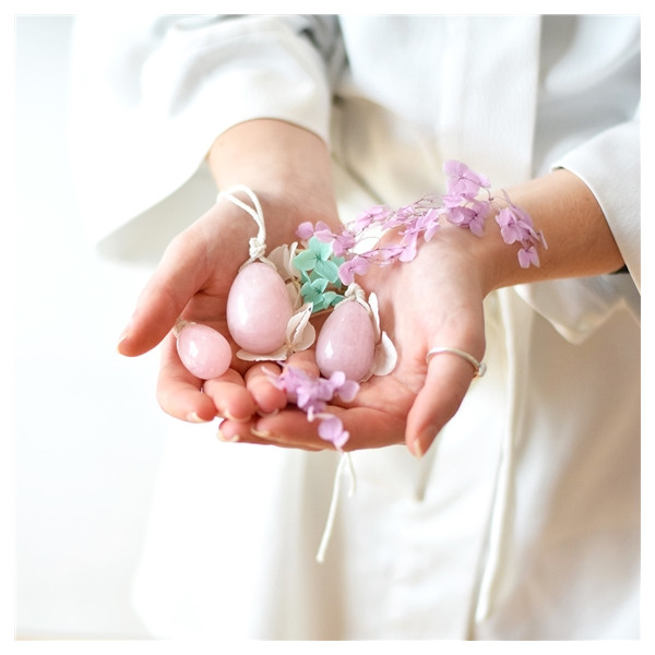 ufs de Yoni en Quartz rose Assortiment de 3