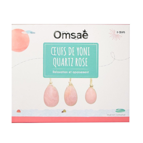 ufs de Yoni en Quartz rose Assortiment de 3
