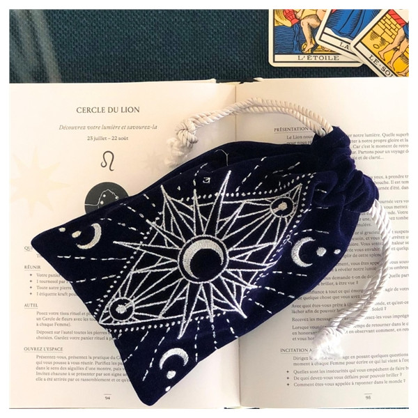 Bourse pour Cartes de Tarot Bleue