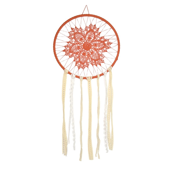 Attrape-rêves Macramé Terracotta 30 cm