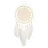 Attrape-rêves Plumes et Macramé Beige 20 cm